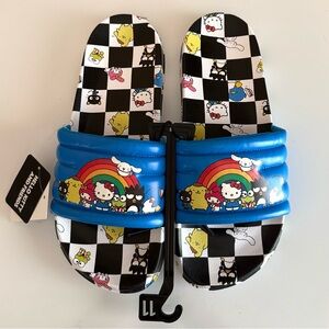 Men’s Hello Kitty And Friends Size 11 Checkered Slides